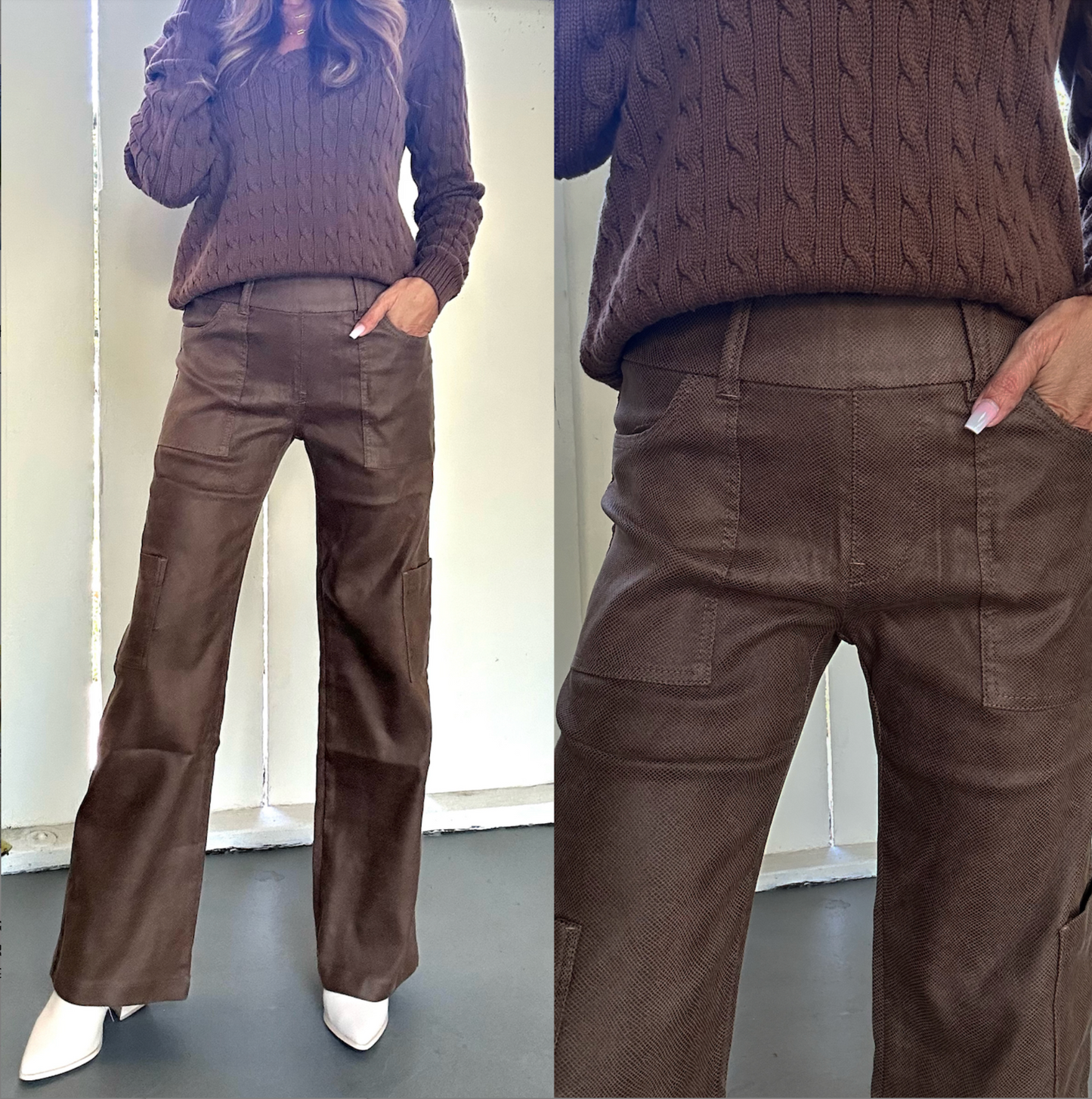 Rose Cargo Brown Suede Croc