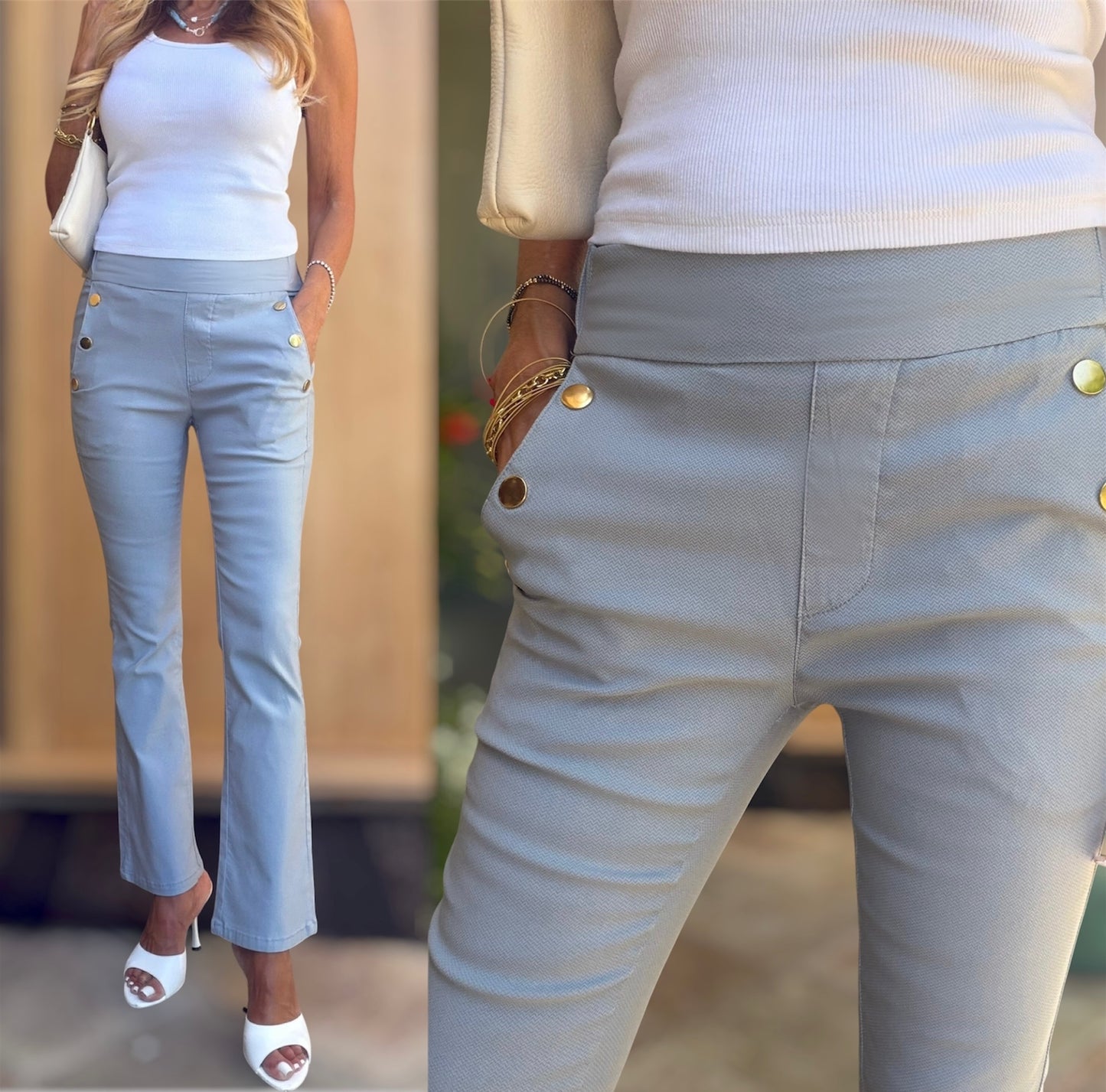 Sofia Light Blue Herringbone