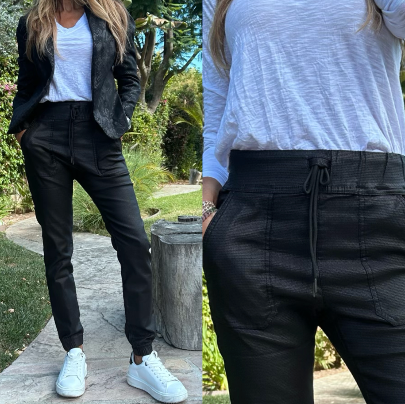 Tali Black Herringbone
