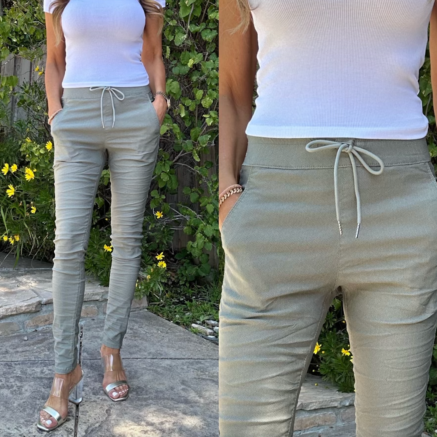 Shely Sage Herringbone