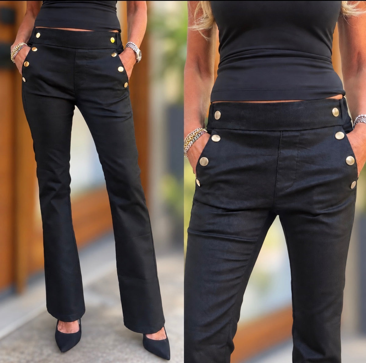 Ellen Black Stripe
