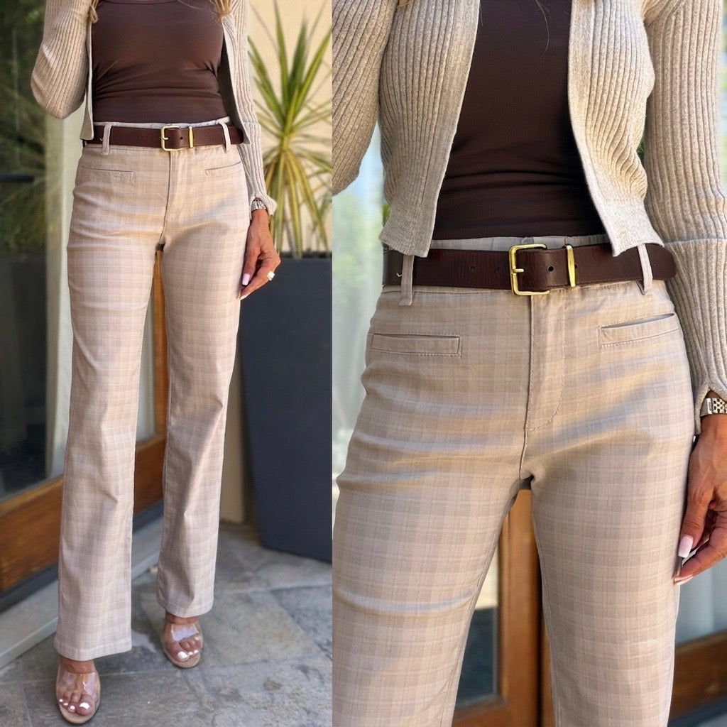 Tami Beige Tonal Plaid