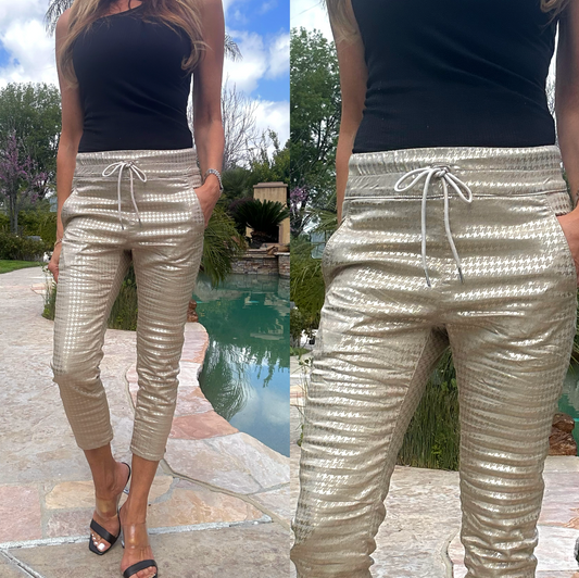 SHELY CAPRI GOLD CHECKERED